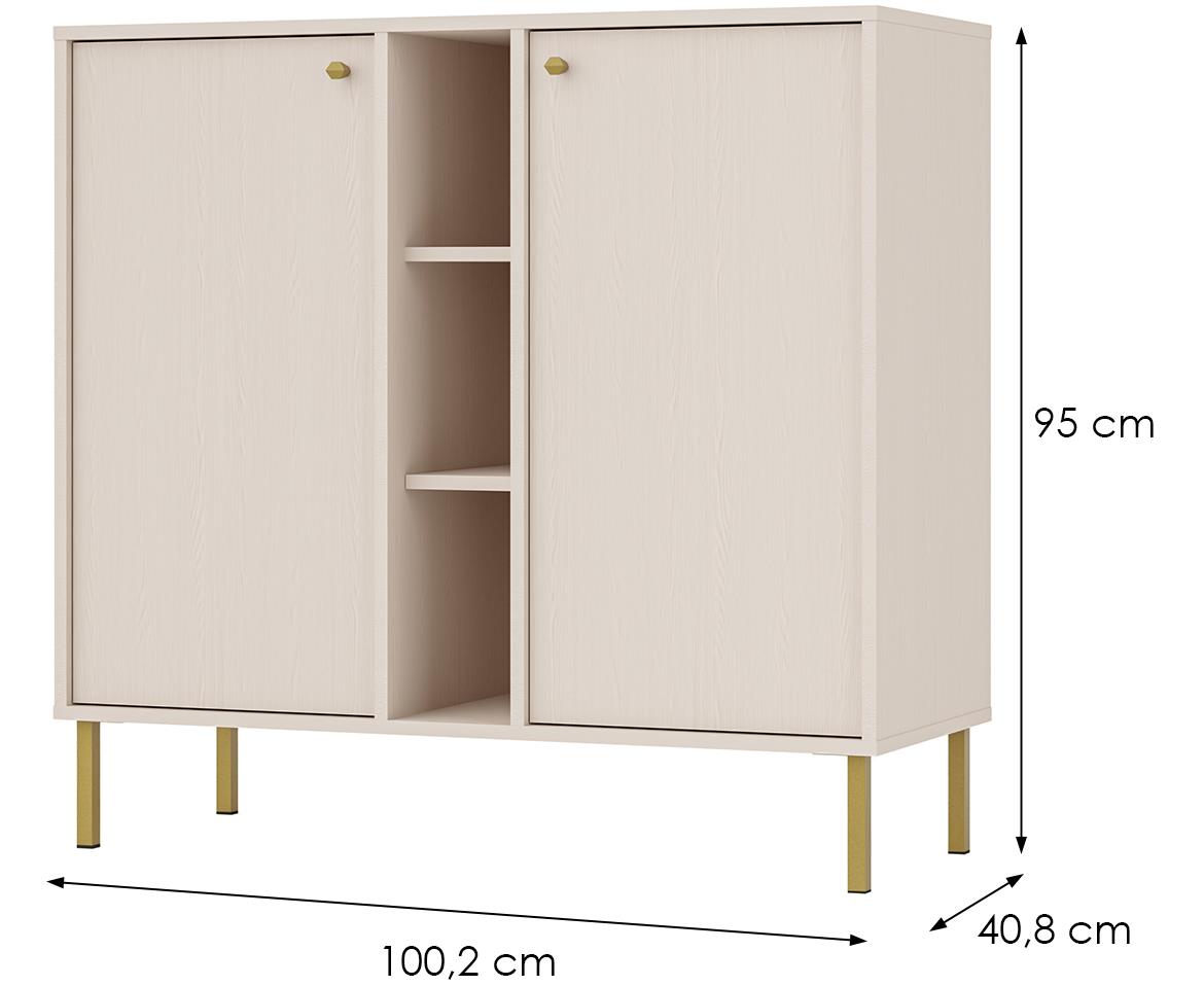 Tokyo 2 2D komoda 2vrata 100,2x40,8x95 bež 822