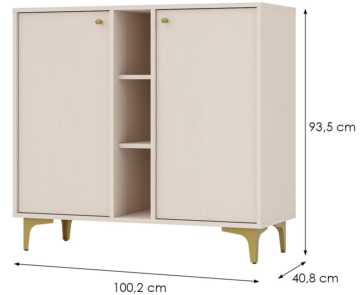 Tokyo 1 2D komoda 2vrata 100,2x40,8x93,5 bež 822