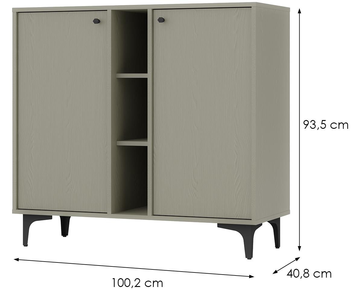 Tokyo 1 2D komoda 2vrata 100,2x40,8x93,5 eukaliptus 822