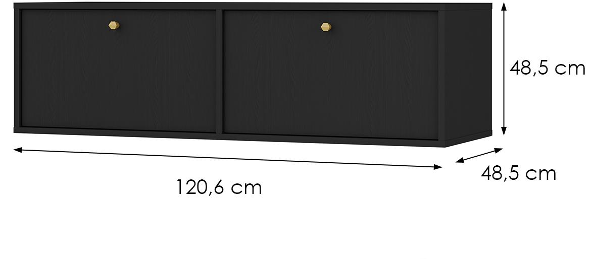 Tokyo 4 2K TV komoda 2vrata 120,6x40,8x35 crna 302