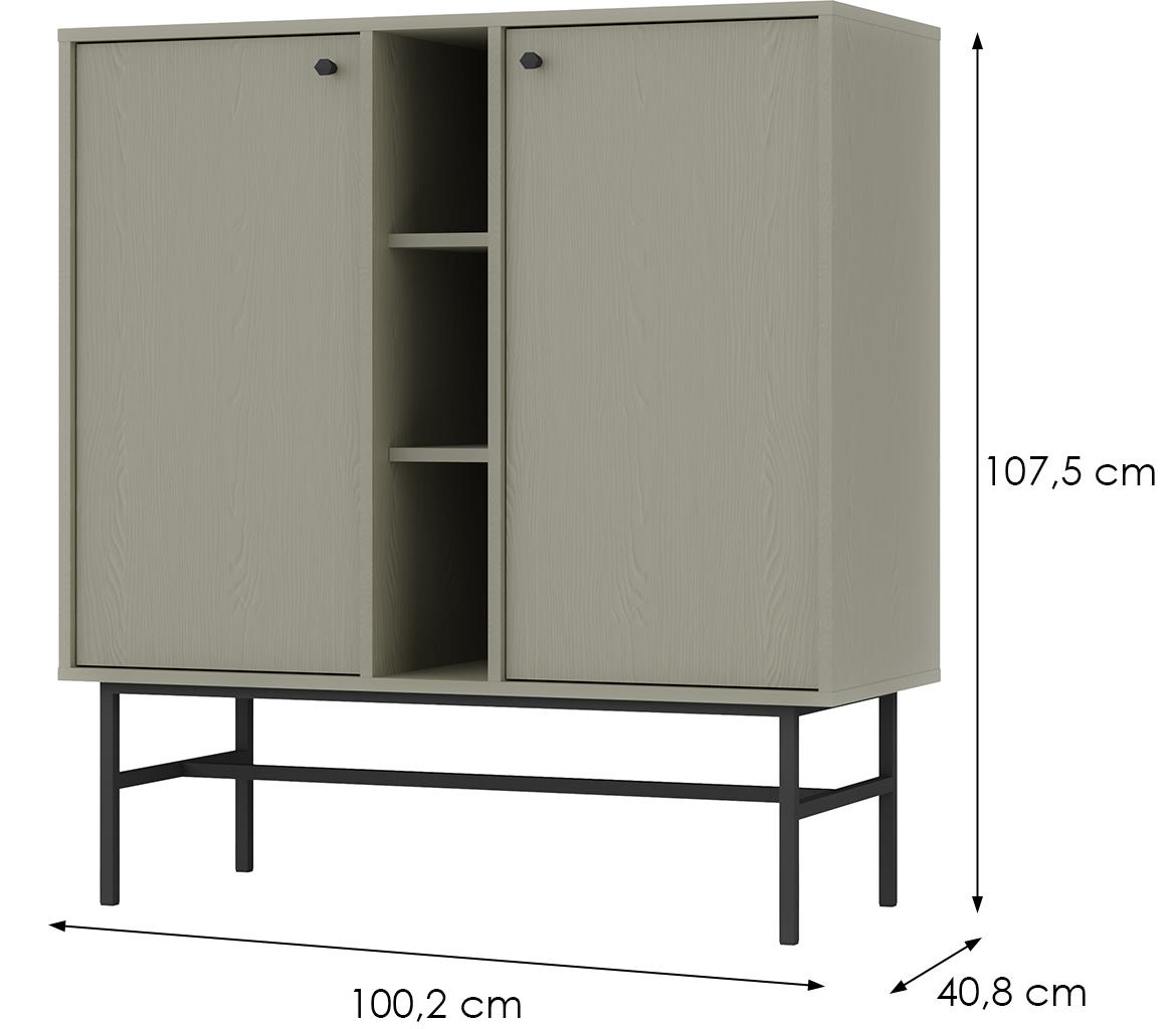 Tokyo 3 2D komoda 2vrata 100,2x40,8x107,5 eukaliptus 822