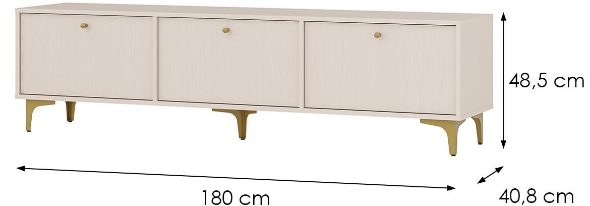 Tokyo 1 3K TV komoda 3vrata 180x40,8x48,5 bež 303