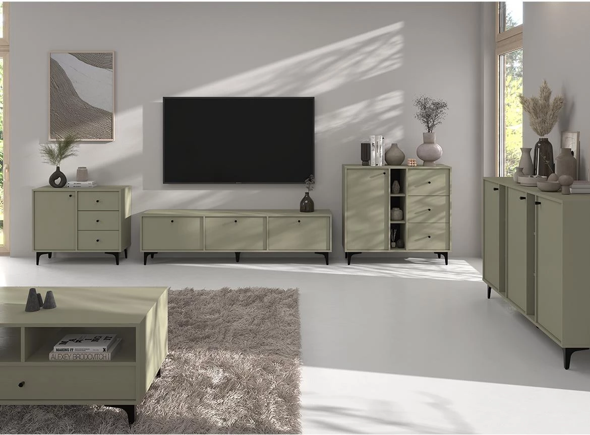 Tokyo 1 3K TV komoda 3vrata 180x40,8x48,5 eucaliptus 303