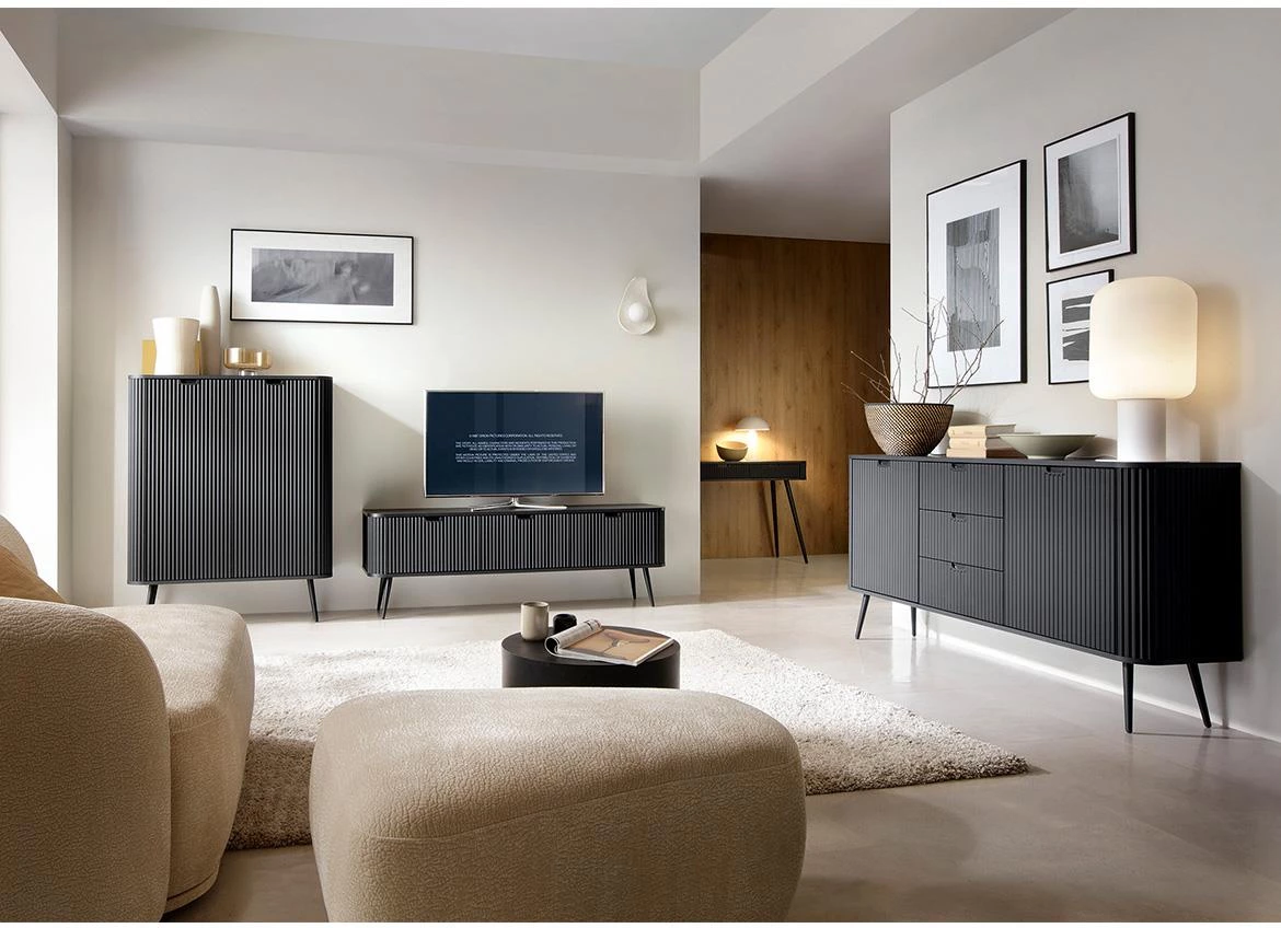 Zova konzola sa 2 fioke 103x49x80cm crna