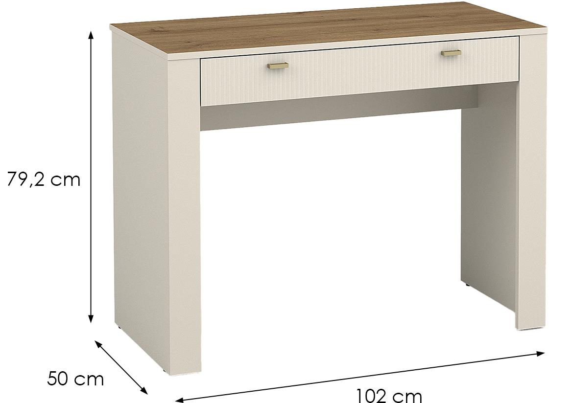 Mossa M10 toaletni sto 102x50x79,2 cm natur(viski hrast)/kašmir