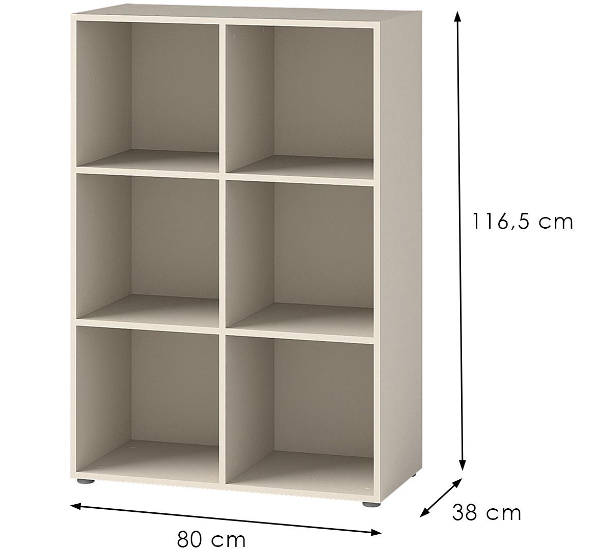 Melo ME4 polica 80x38x116,5 cm kašmir