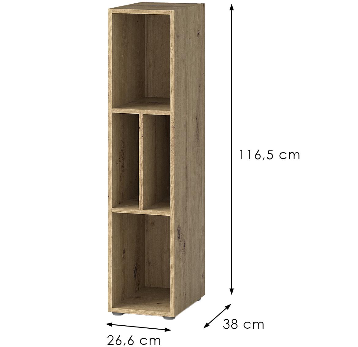 Melo ME3 5 polica 26,6x38x116,5 cm natur (artisan hrast)