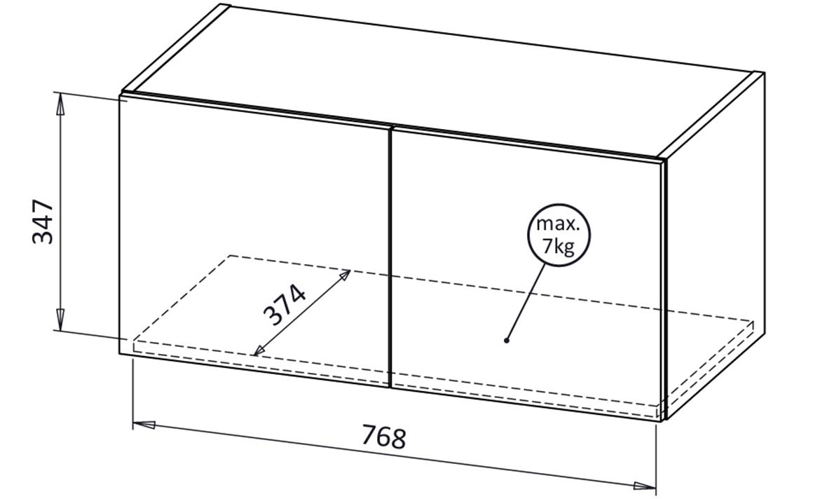 Melo ME2 nadgradnja 2 vrata 80x39,7x38 cm kašmir