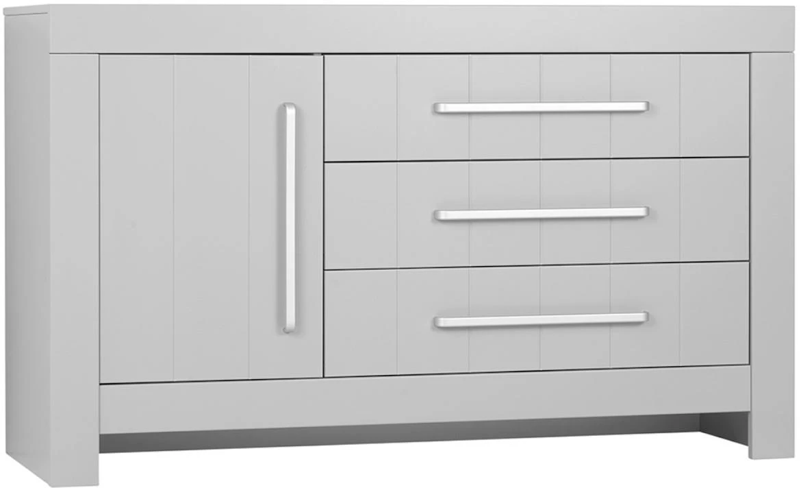 Calmo komoda 1 vrata+3 fioke 156,2x56x94 cm siva