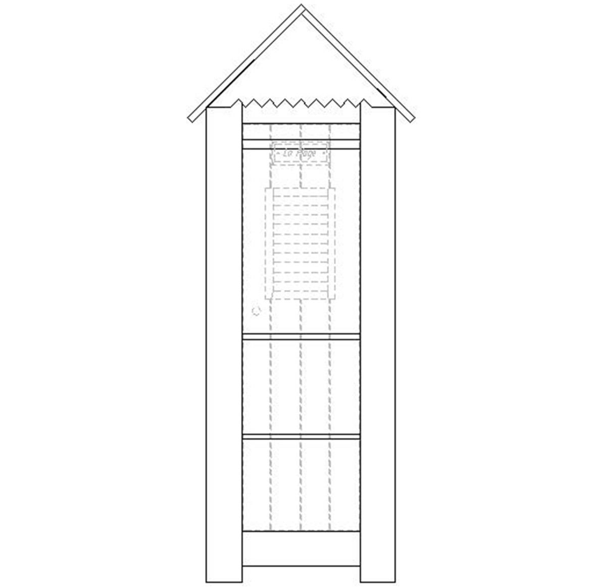 Marsylia ormar 1 vrata 72x54,5x183 cm beli