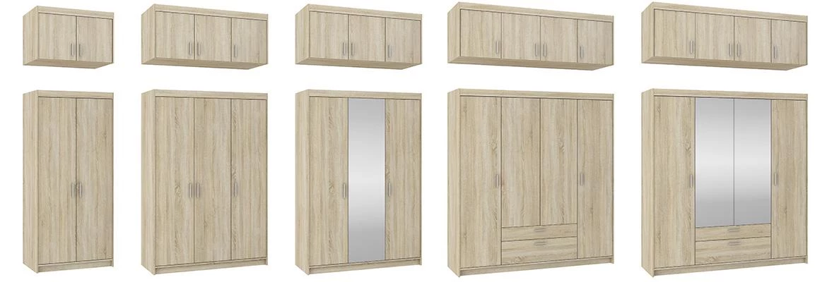 Elena 2D ugaona nadogradnja 2 vrata 97,8x97,8x55 cm natur (sonoma hrast)