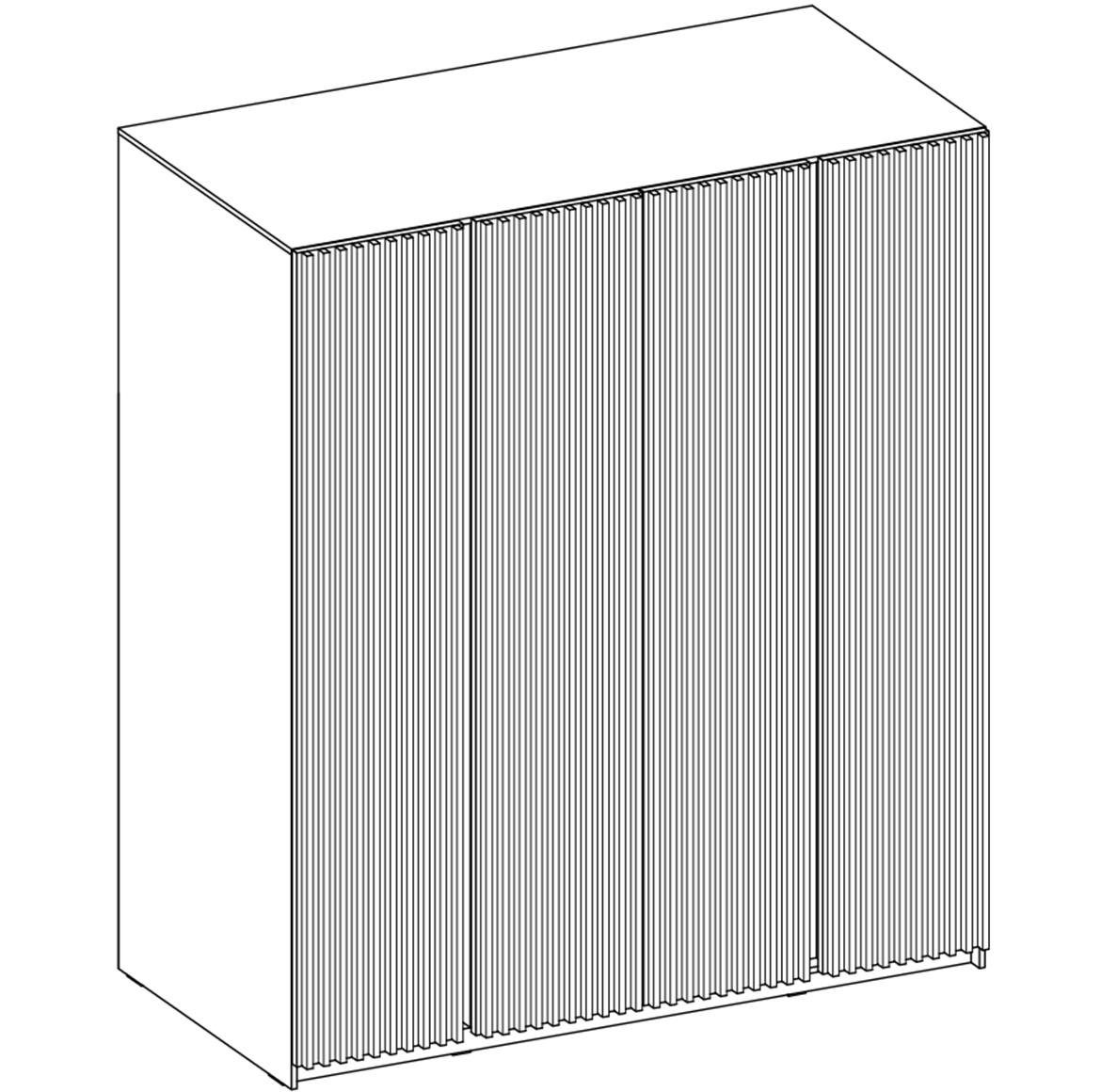 Kaja EV/EV-BL 4LAM ormar 4 vrata 200x62x239 cm hrast