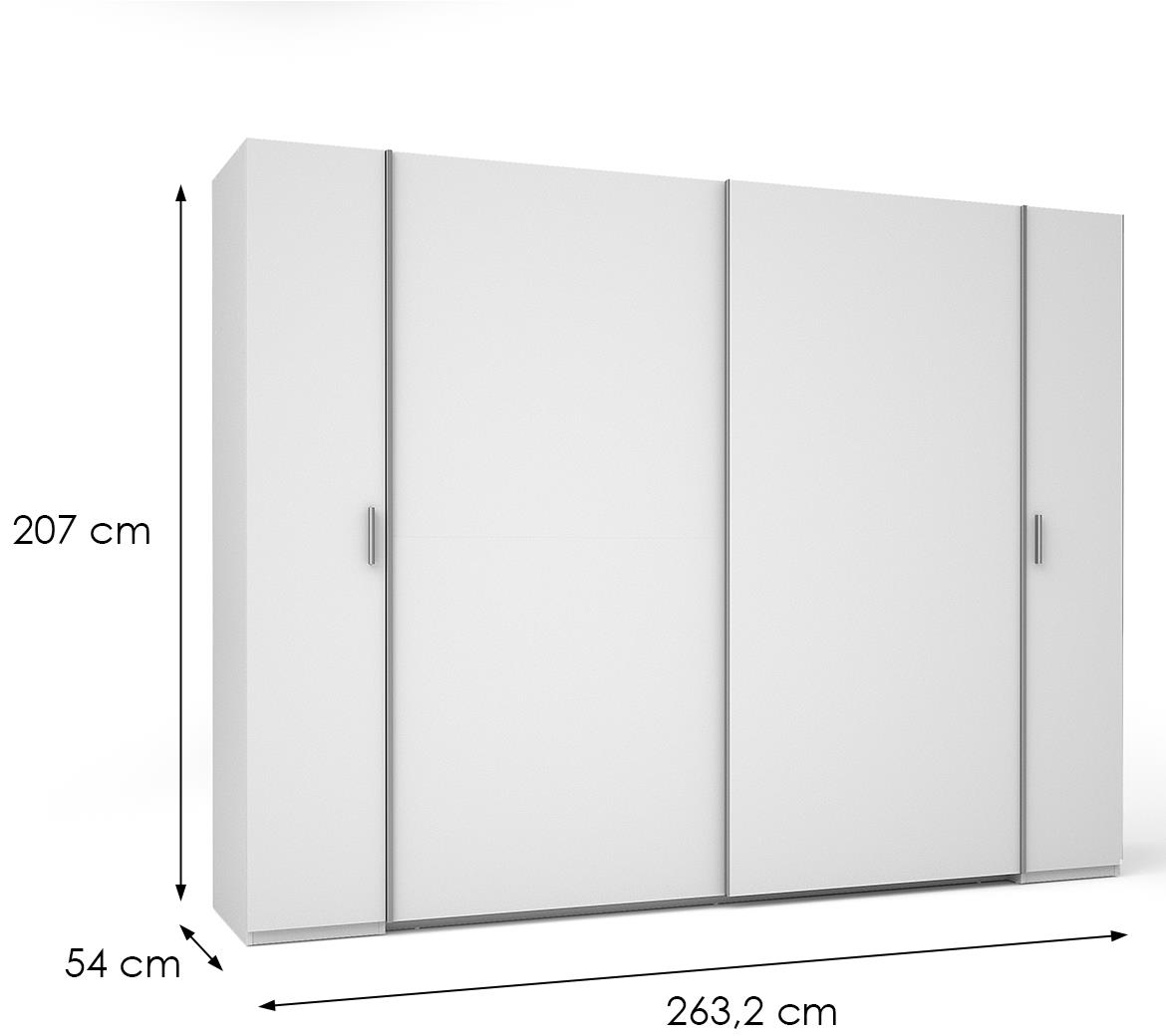 Store II20-B ormar 2+2 vrata 263,2x54x207 cm beli