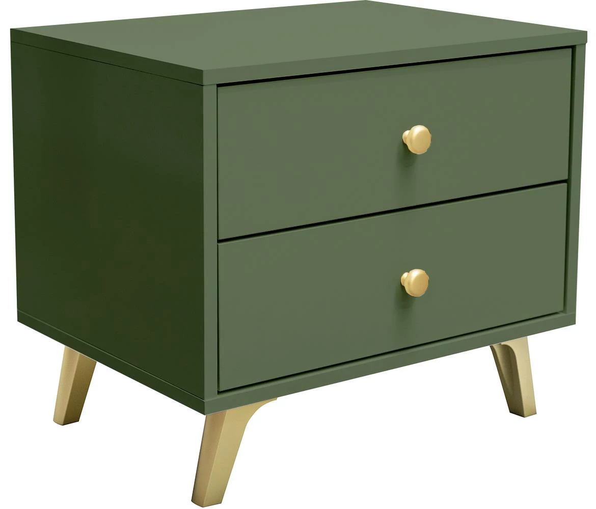 Siena nocni ormaric 2 fioke 54x41x48 cm zeleni