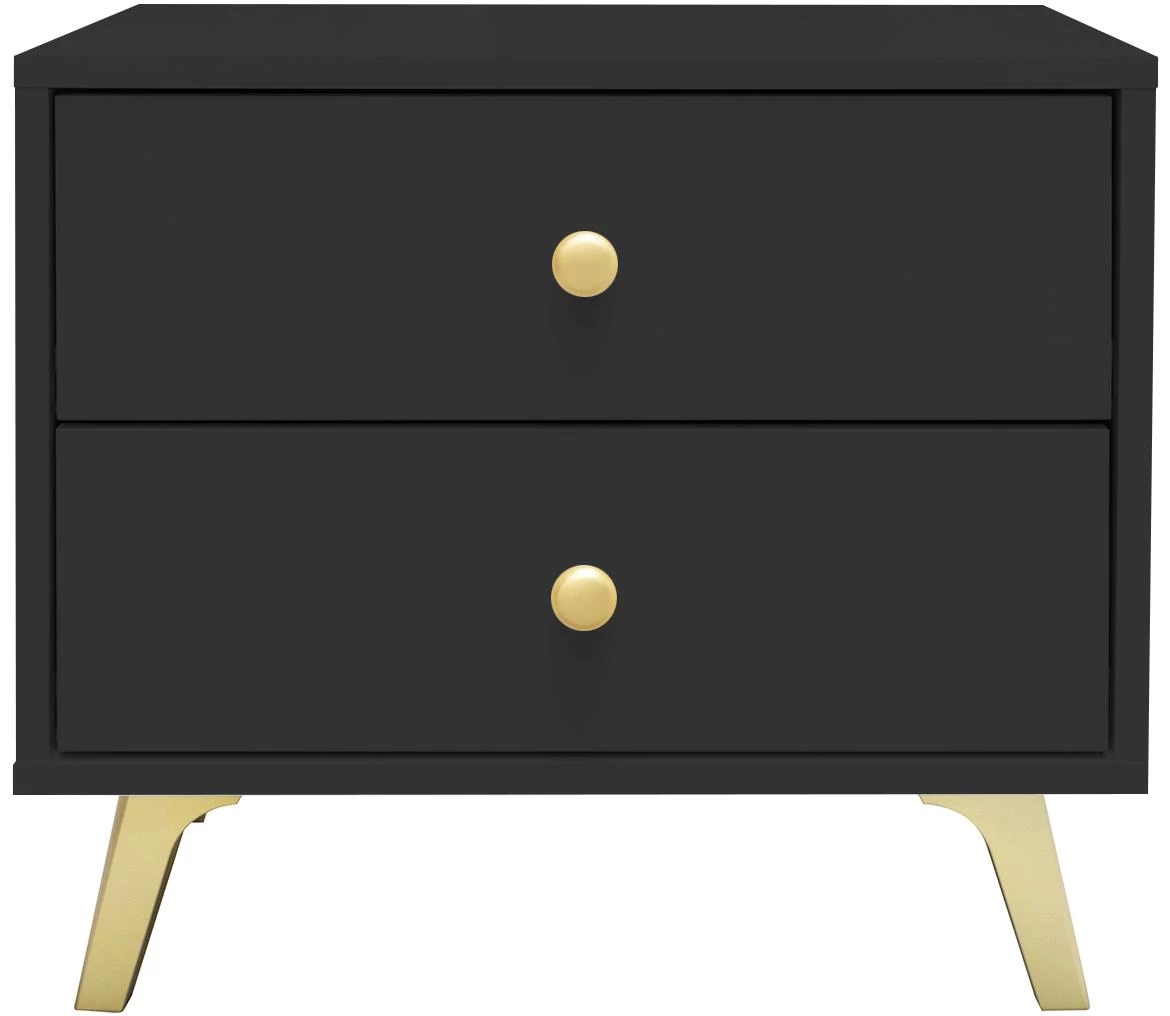 Siena nocni ormaric 2 fioke 54x41x48 cm crni