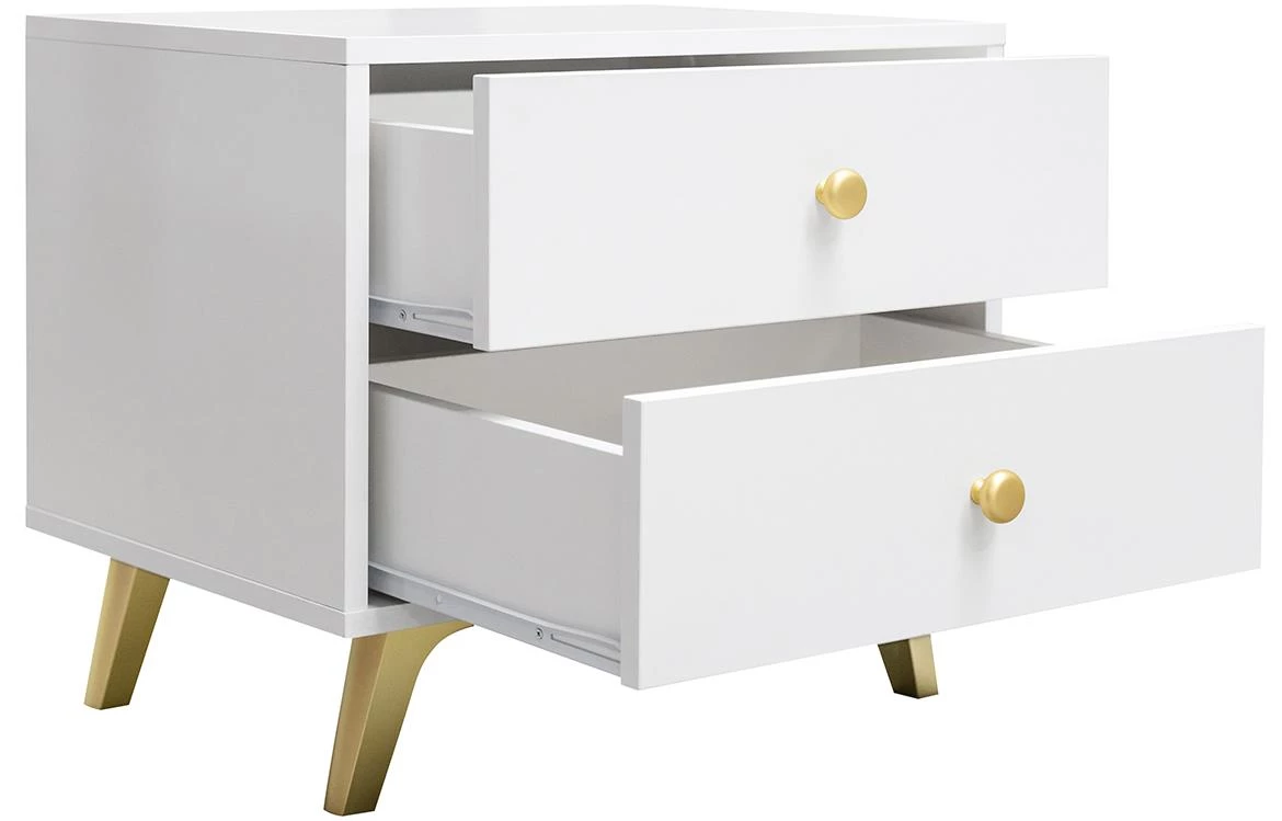 Siena nocni ormaric 2 fioke 54x41x48 cm beli