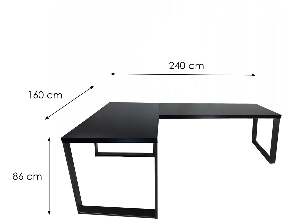 Low Loft model 0 radni sto 240x160x86 crni