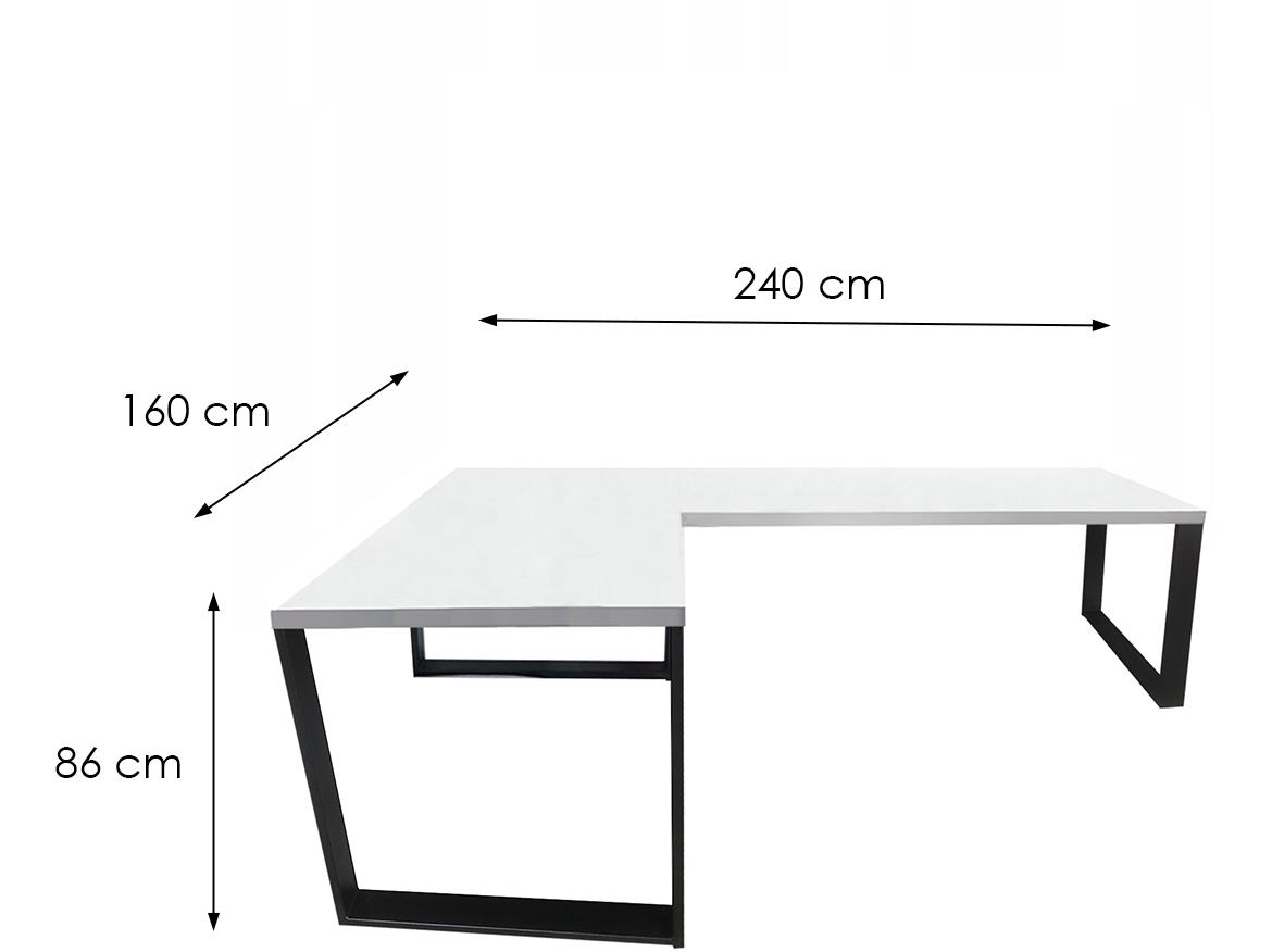 Low Loft model 0 radni sto 240x160x86 beli