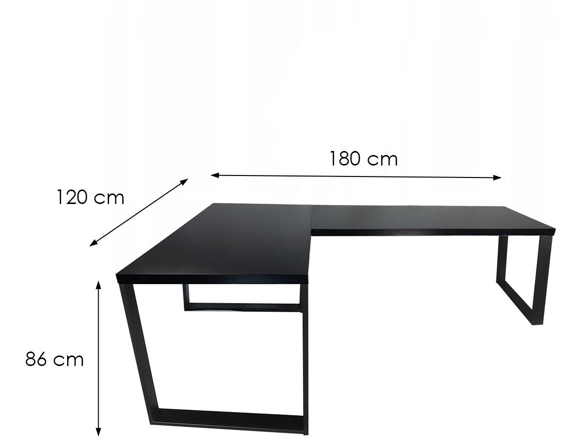 Top Loft model 0 radni sto 180x120x86 crni