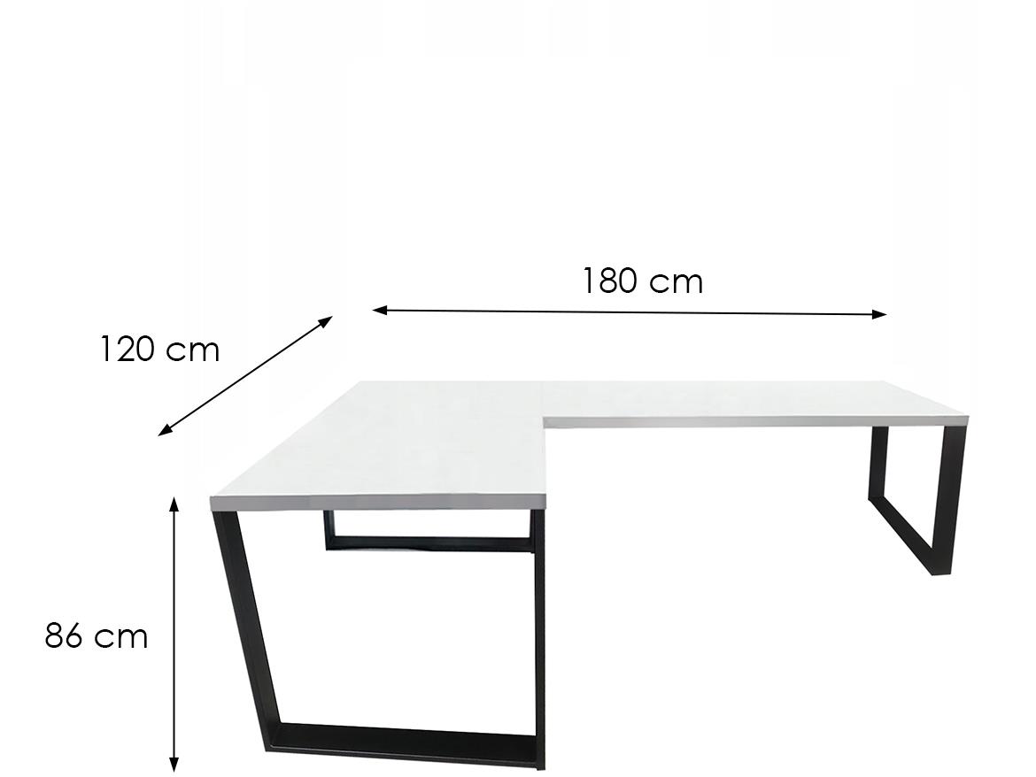 Top Loft model 0 radni sto 180x120x86 beli