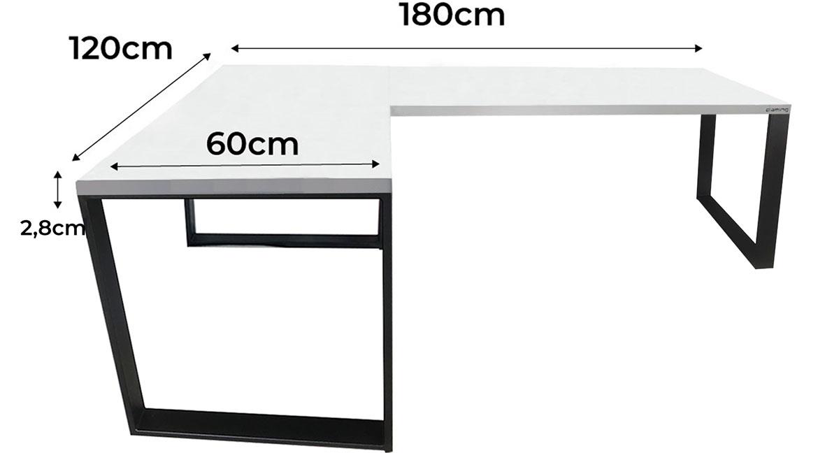 Low Loft model 0 radni sto 180x120x86 beli