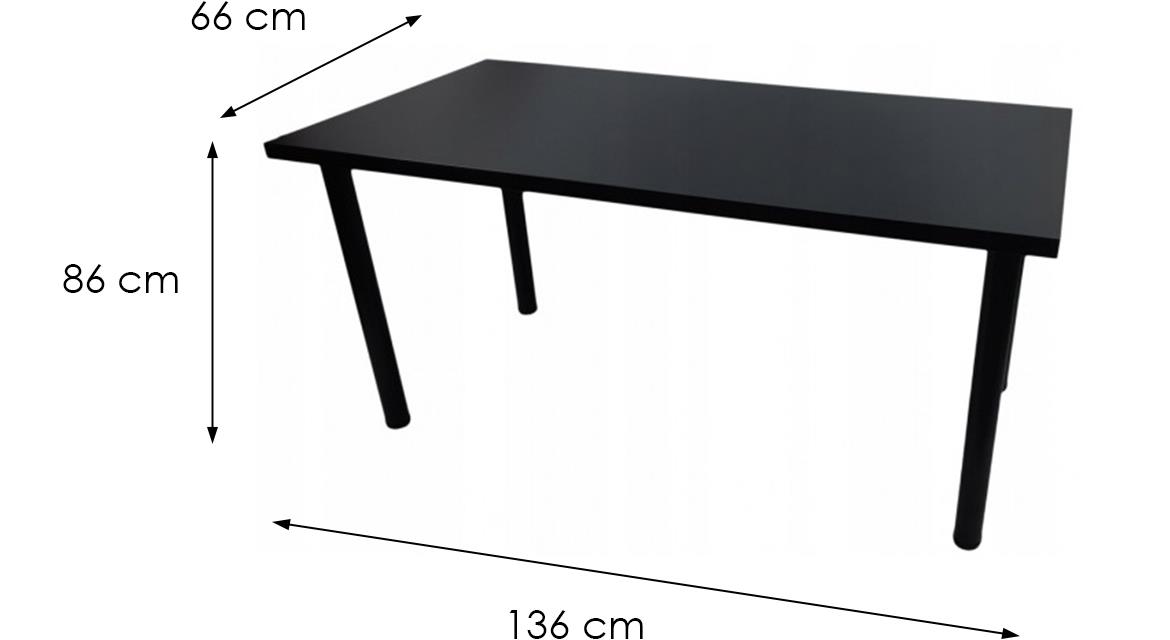 Low model 0 radni sto 136x66x72 cm crni