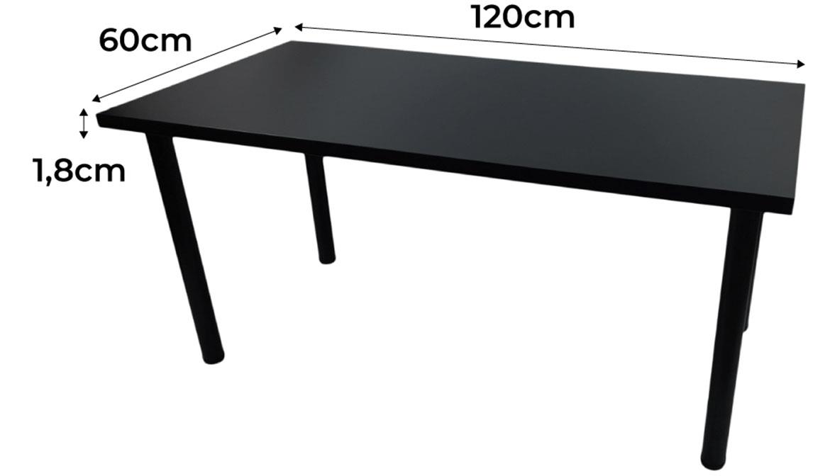 Low model 0 radni sto 120x60x72 cm crni