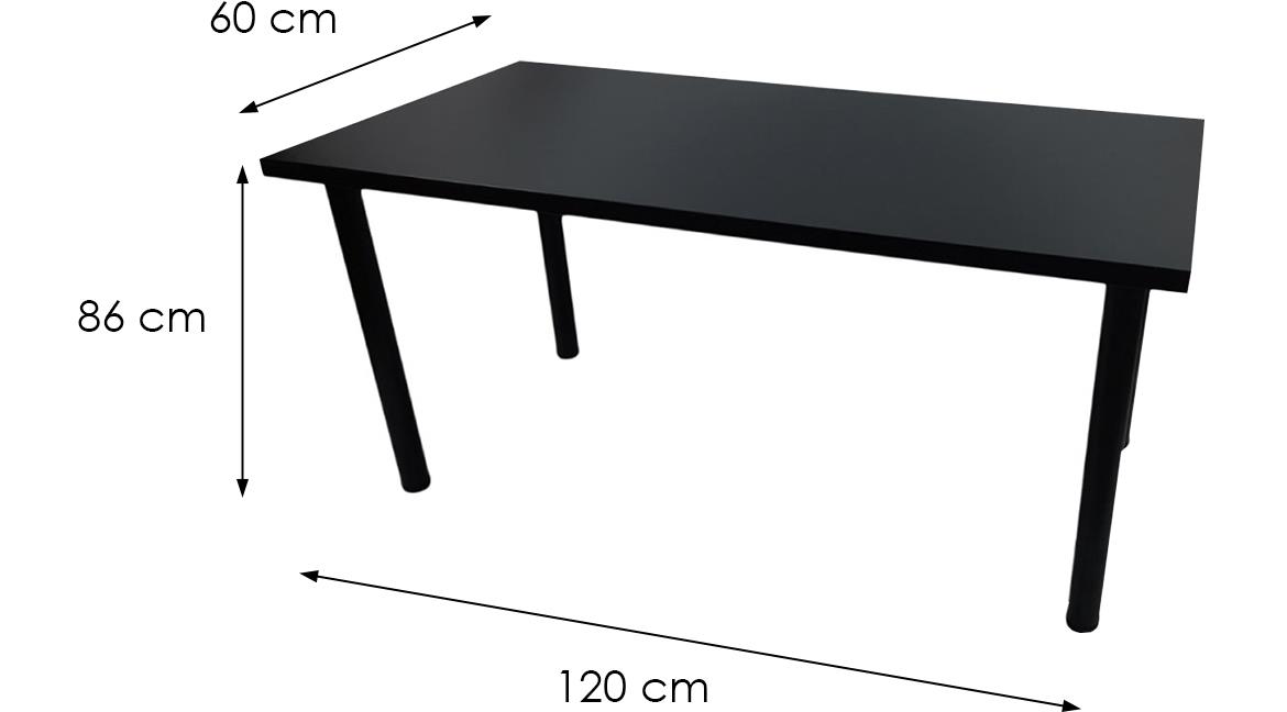 Low model 0 radni sto 120x60x72 cm crni