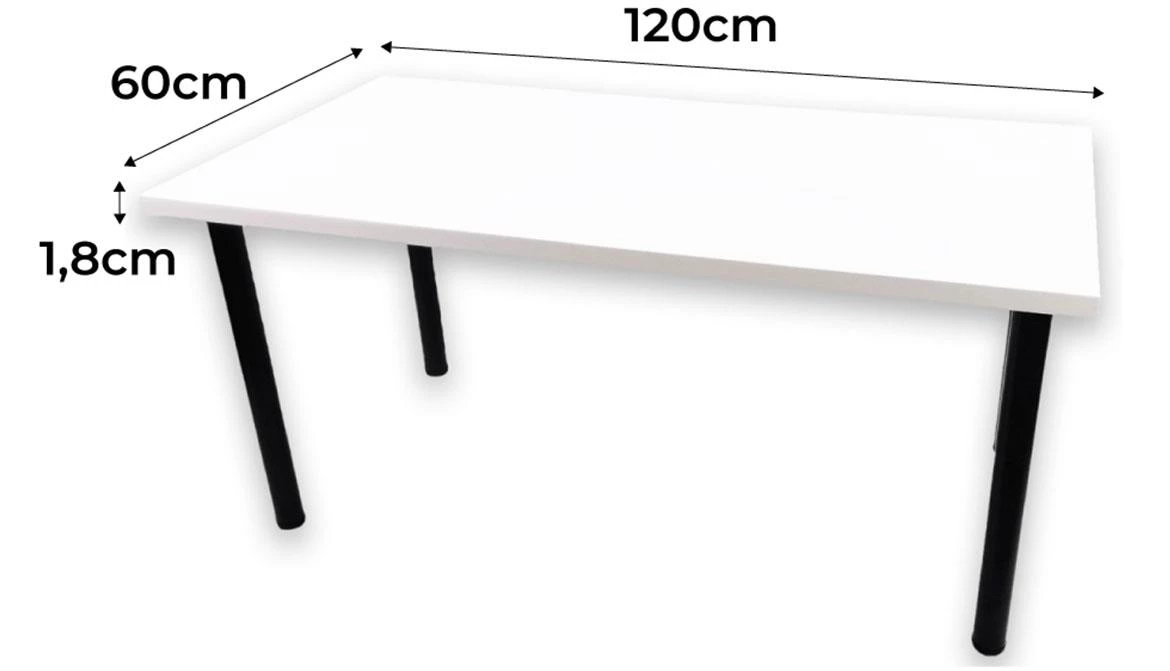 Low model 0 radni sto 120x60x72 cm beli