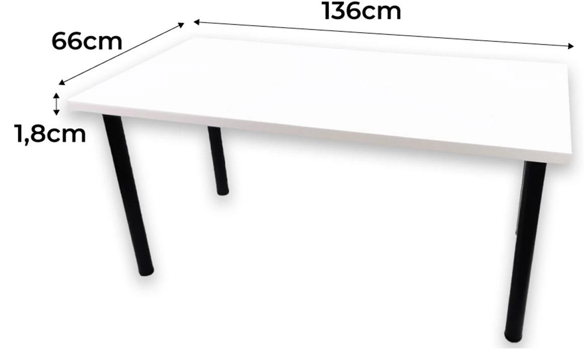 Low Loft model 0 radni sto 136x66x86 beli