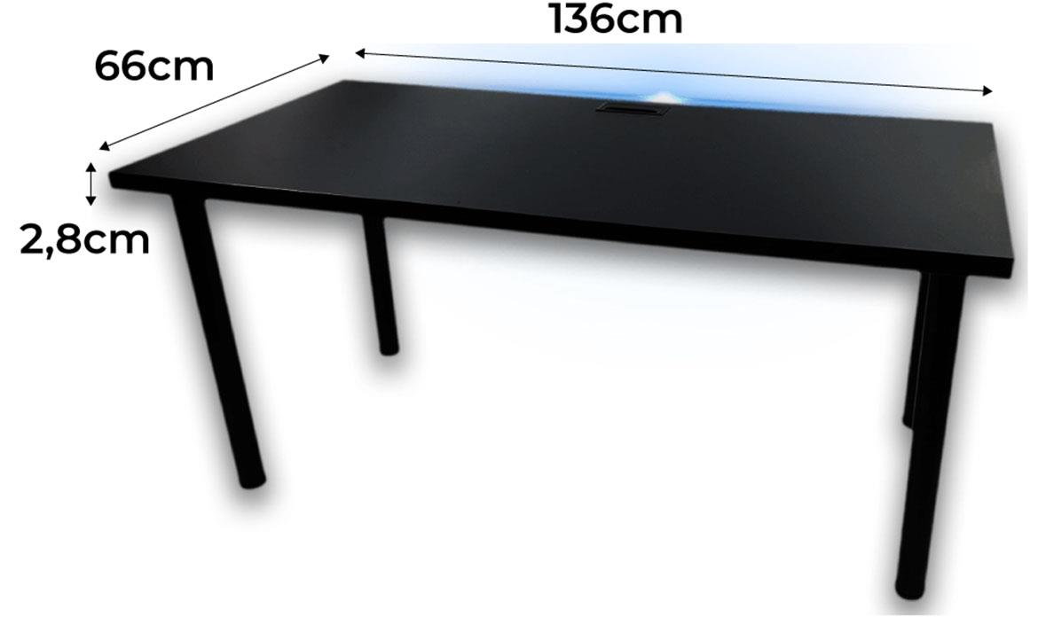 Top model 2 radni sto 136x66x72 cm crni