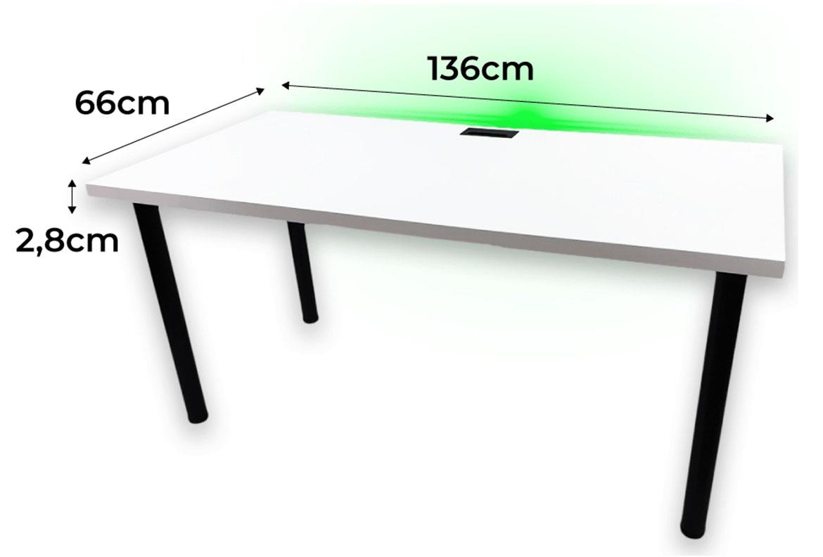 Top model 2 radni sto 136x66x72 cm crni