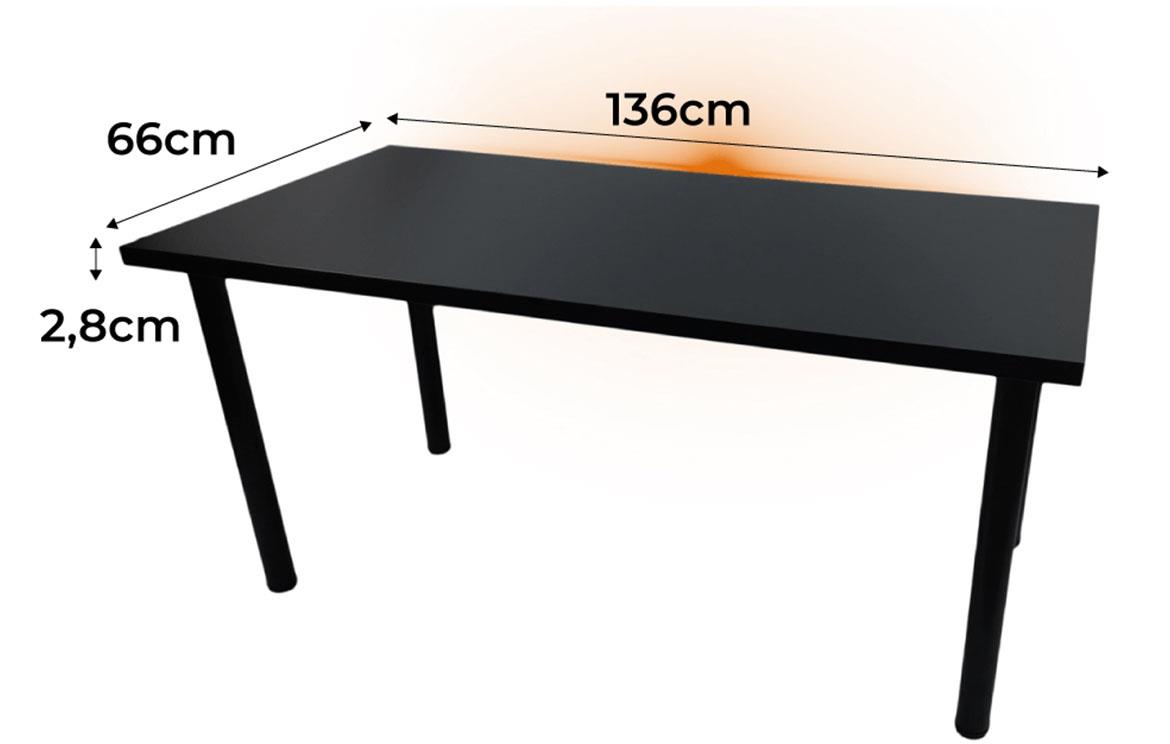 Low model 1 radni sto 136x66x72 cm crni