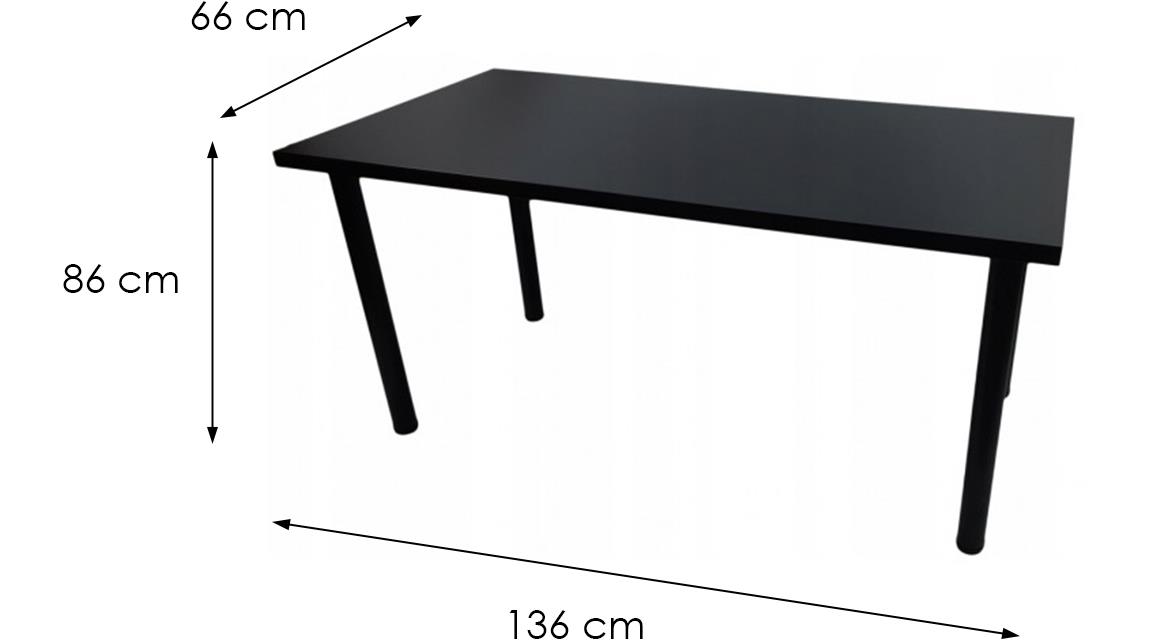 Low model 0 radni sto 136x66x72 cm crni