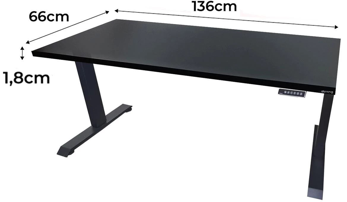 Low model 3 podesivi radni sto 120x60x72 cm crni