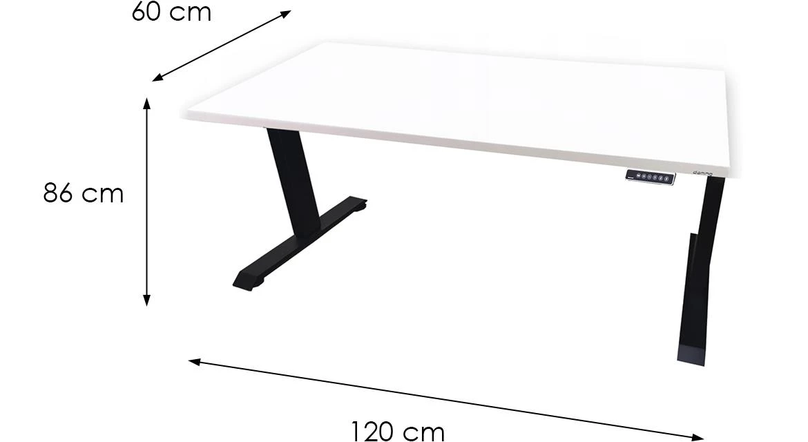 Low model 0 podesivi radni sto 120x60x72 cm beli