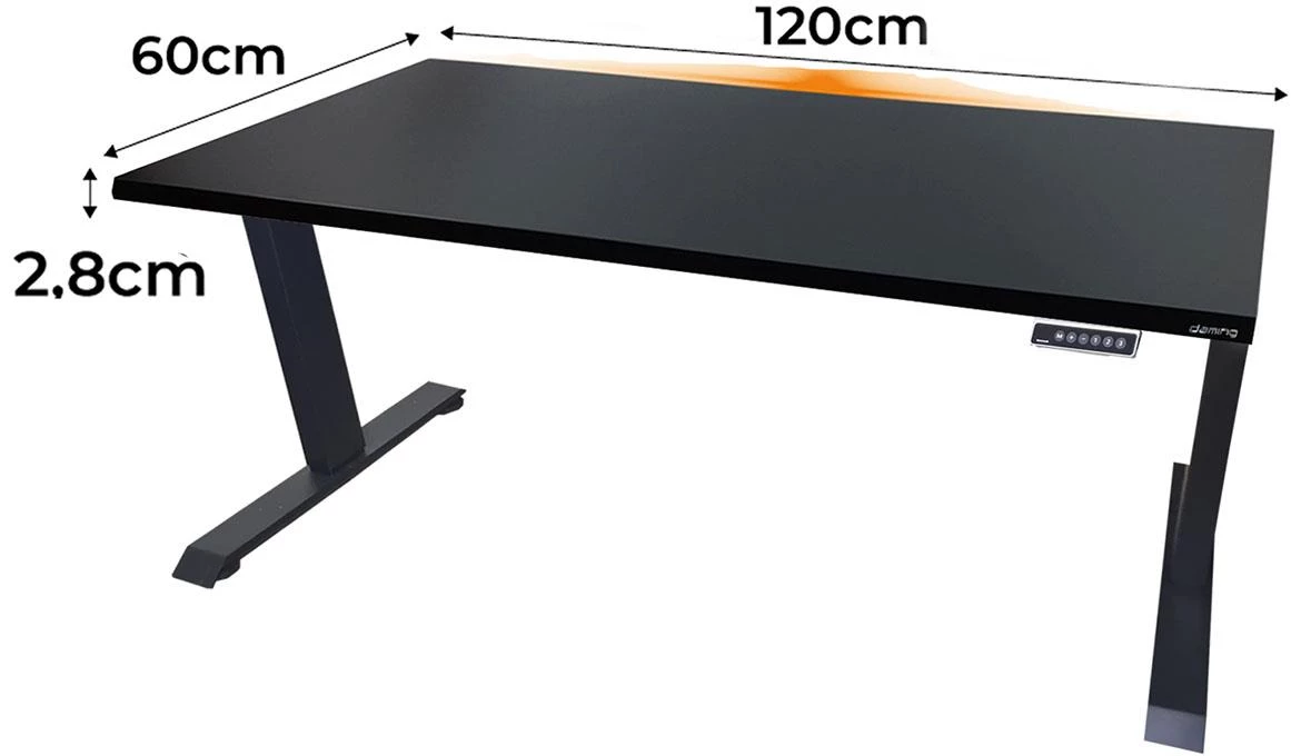 Low model 1 podesivi radni sto 120x60x72 cm crni