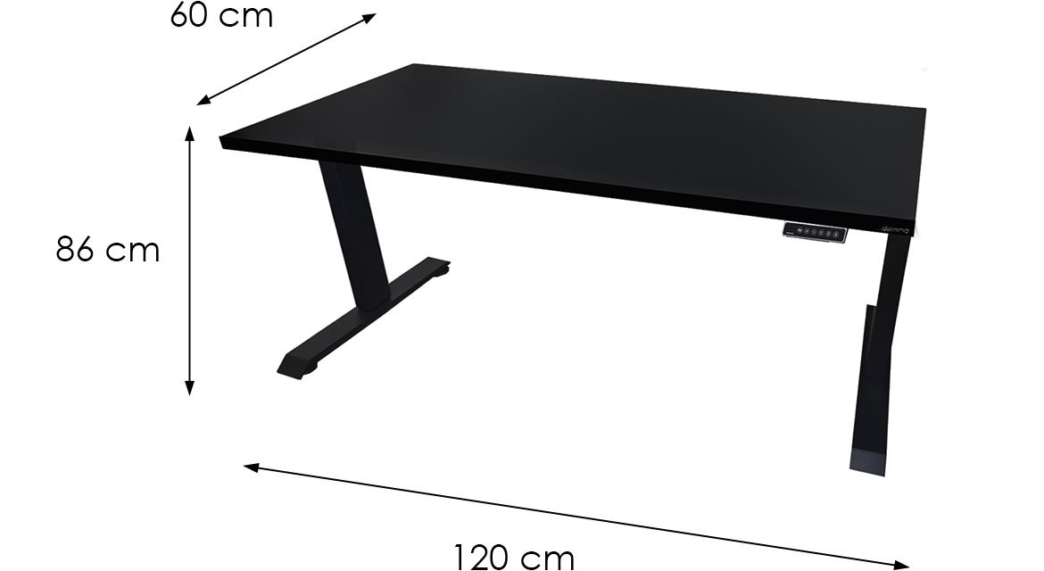 Top model 0 podesivi radni sto 120x60x72 cm crni