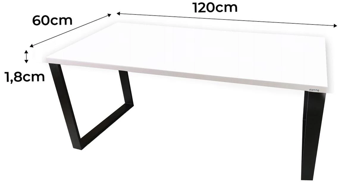 Low Loft model 3 radni sto 120x60x72 cm beli