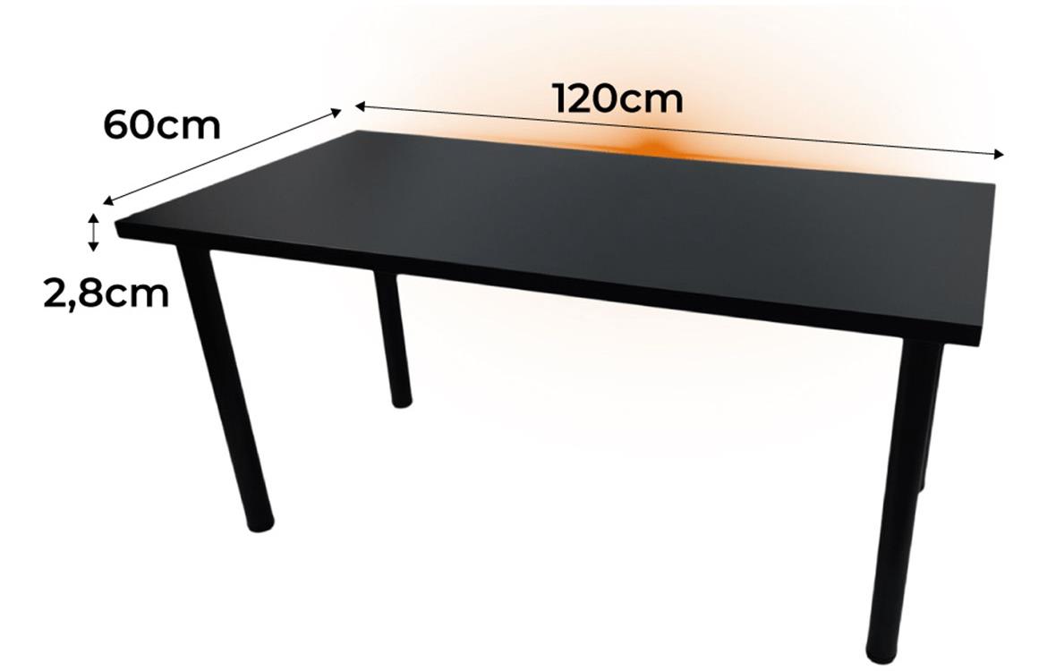 Low model 1 radni sto 120x60x72 cm crni