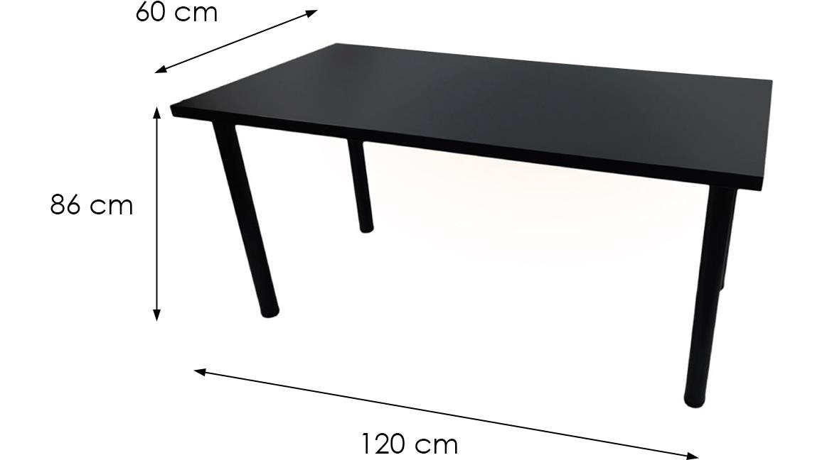 Low model 1 radni sto 120x60x72 cm crni