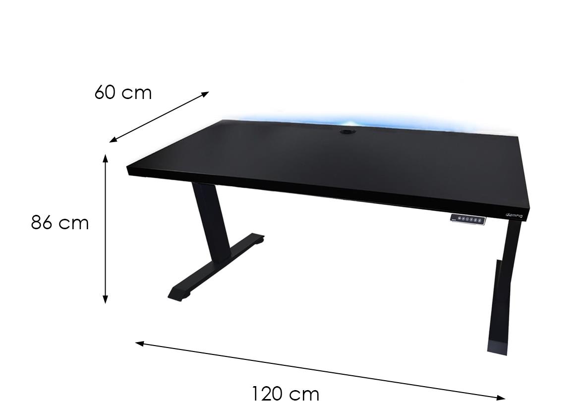 Low model 2 podesivi radni sto 120x60x72 cm crni