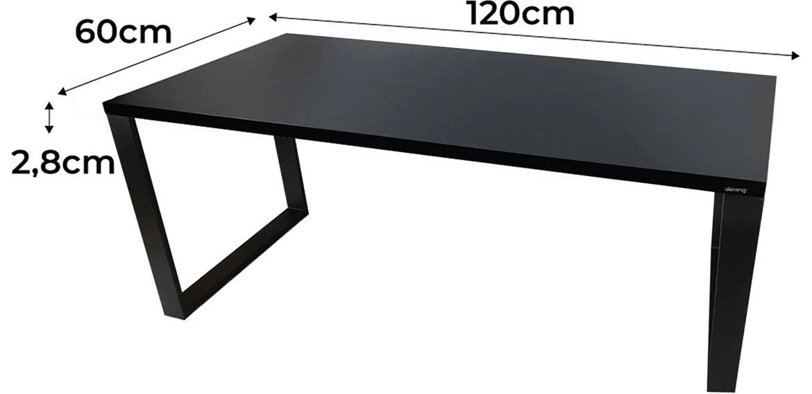 Low Loft model 0 radni sto 120x60x72 cm crni