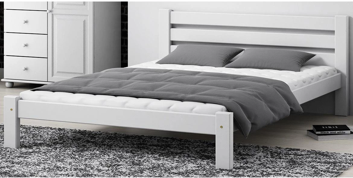 Adek drveni krevet bez podnice 192x210x72 cm beli