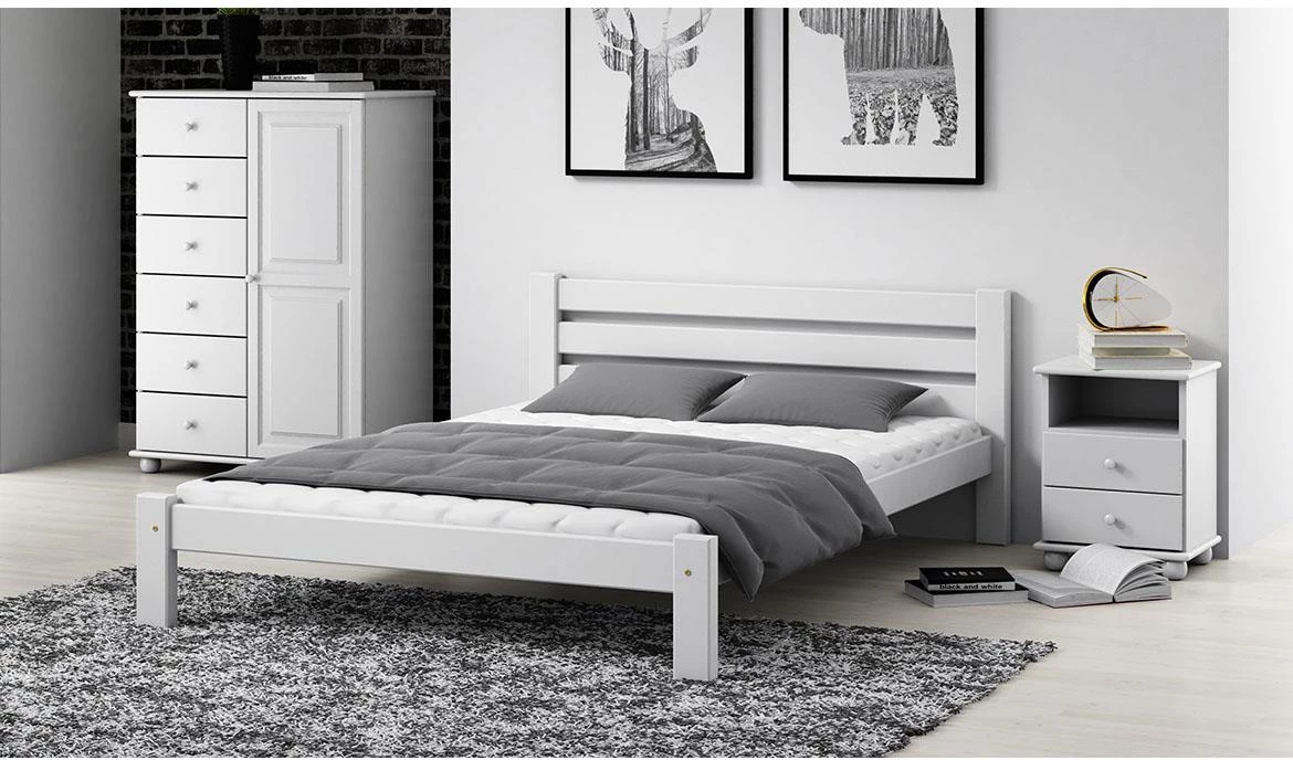 Adek drveni krevet bez podnice 192x210x72 cm beli