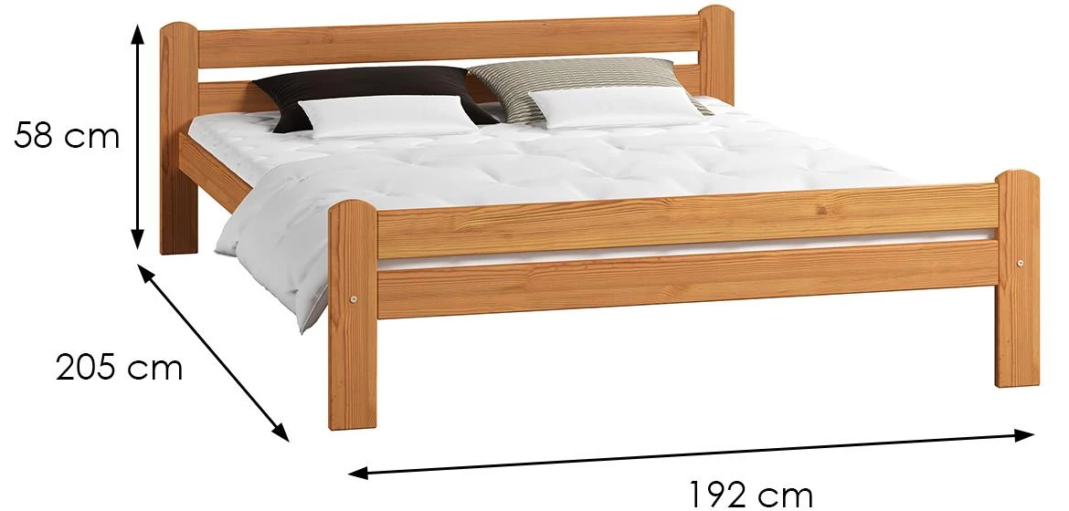 Dorota drveni krevet bez podnice 192x205x58 cm jova