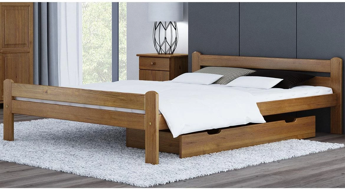 Dorota drveni krevet bez podnice 192x205x58 cm hrast