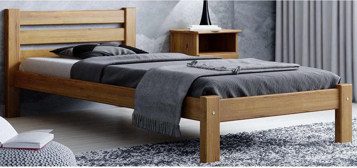 Adek drveni krevet bez podnice 102x210x72 cm hrast