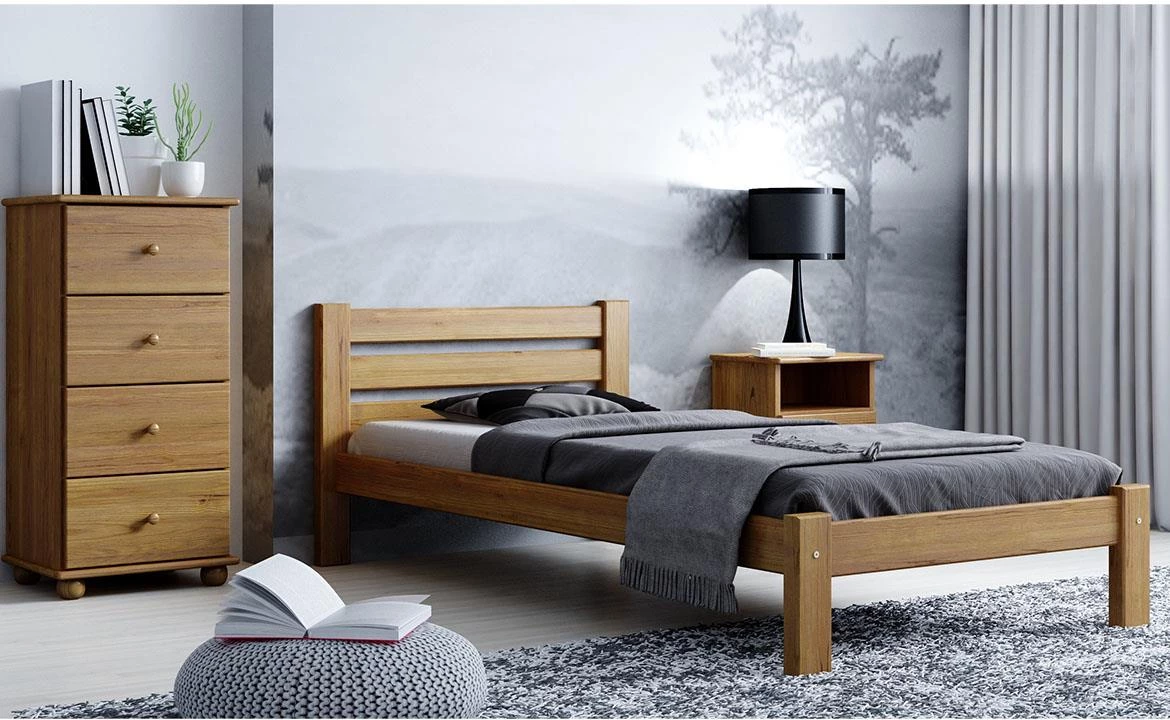 Adek drveni krevet bez podnice 102x210x72 cm hrast