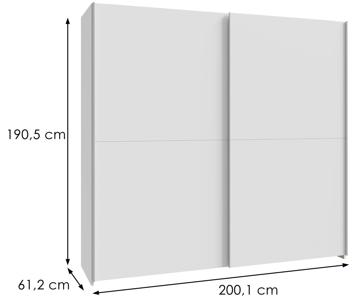 SchachMatt SHMS42231 kl.ormar 2 vrata 190,1x61,2x190,5 cm beli